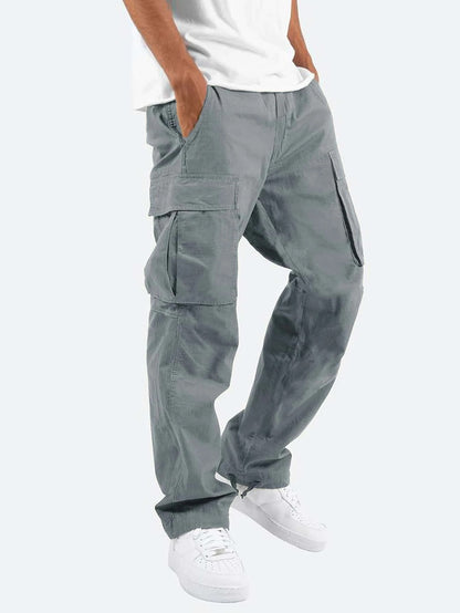 Men's Wide Leg Pants with Drawstring