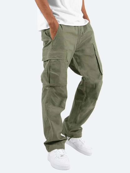 Men's Wide Leg Pants with Drawstring