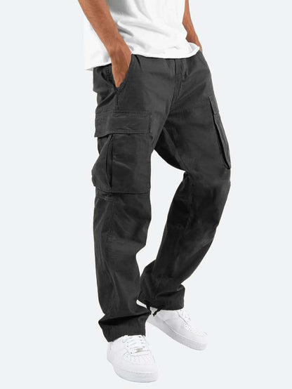 Men's Wide Leg Pants with Drawstring