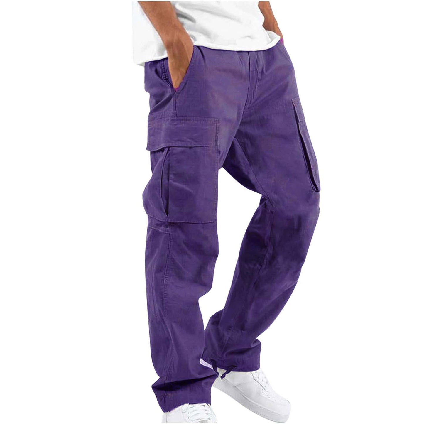 Men's Wide Leg Pants with Drawstring