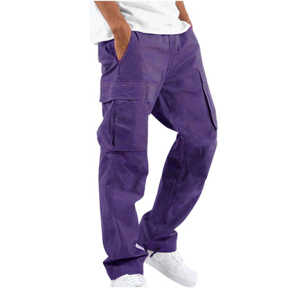 Men's Wide Leg Pants with Drawstring