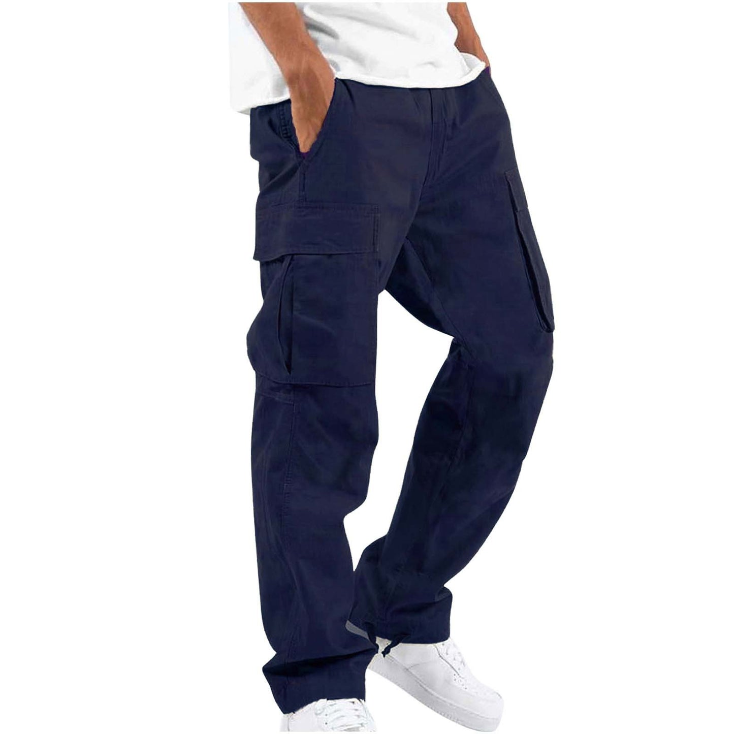 Men's Wide Leg Pants with Drawstring