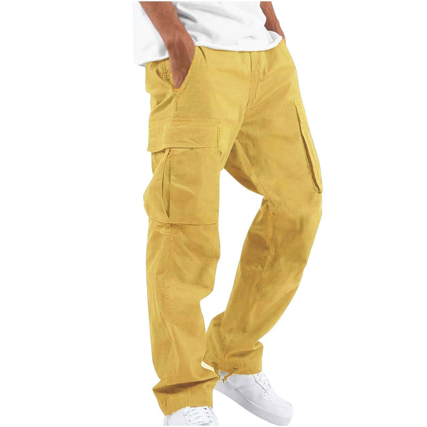 Men's Wide Leg Pants with Drawstring