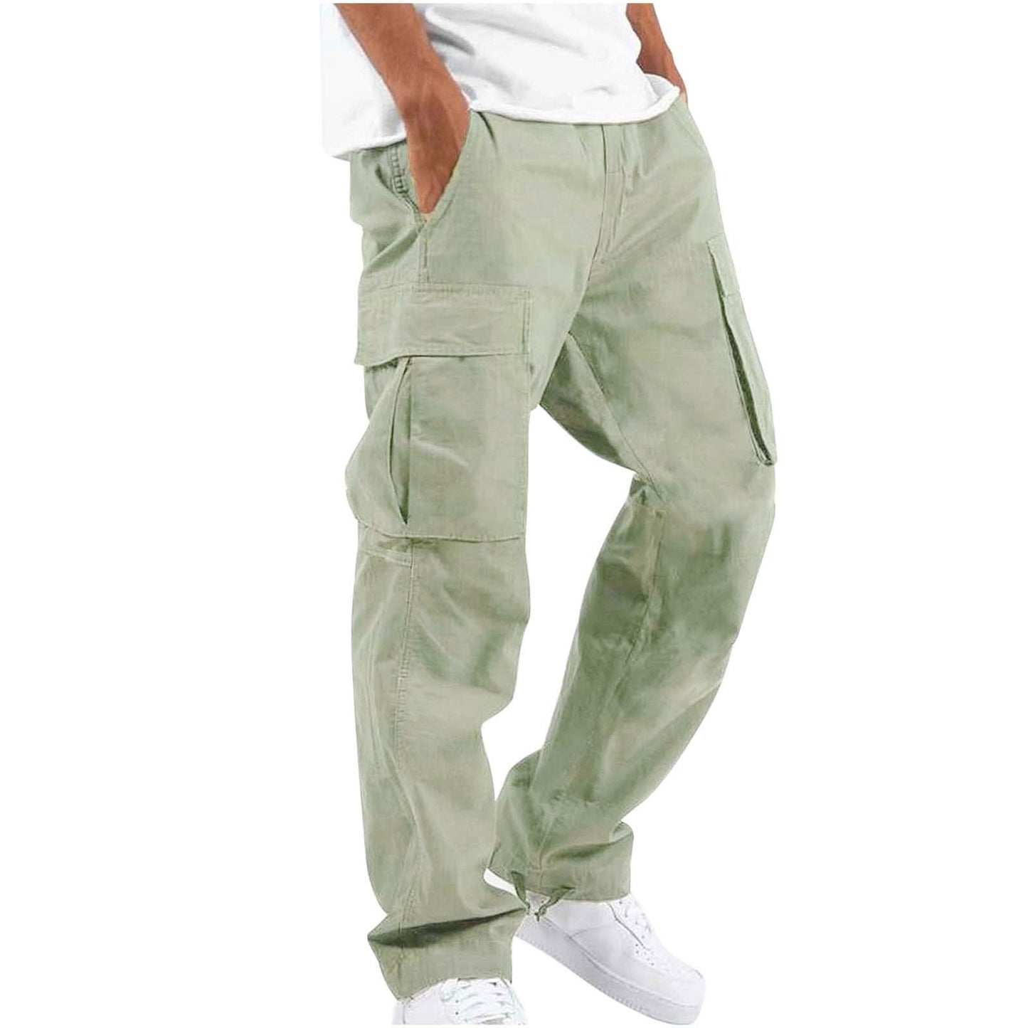 Men's Wide Leg Pants with Drawstring