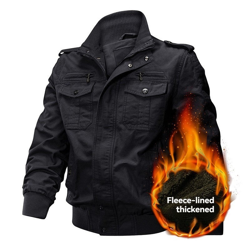 Zip-up sweater with collar