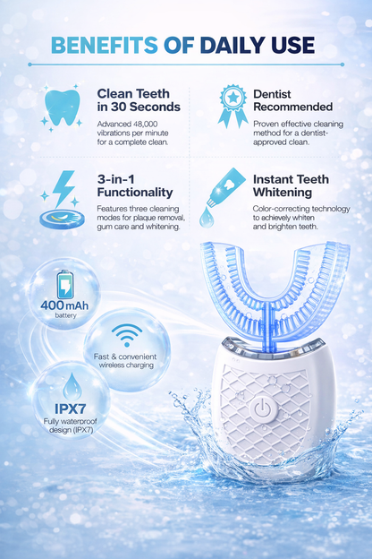 U-shaped electric toothbrush