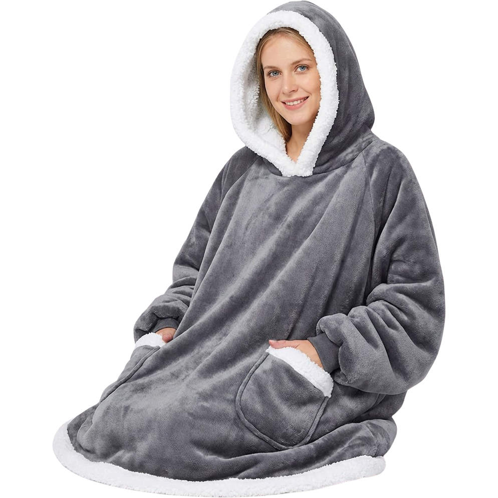 VÄRMELI casual warm robe-blanket