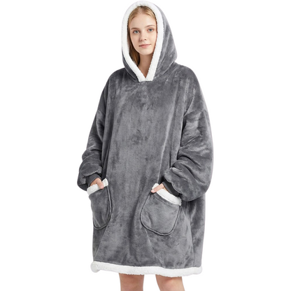 VÄRMELI casual warm robe-blanket