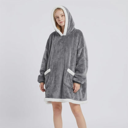 VÄRMELI casual warm robe-blanket