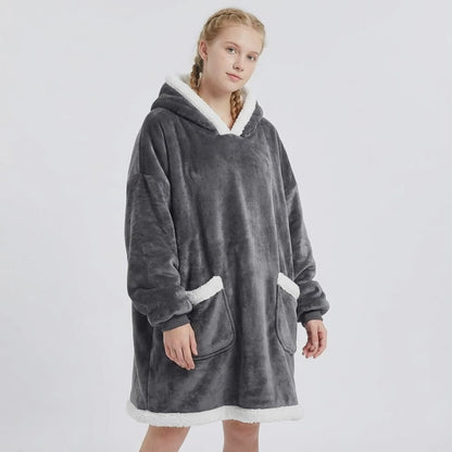 VÄRMELI casual warm robe-blanket